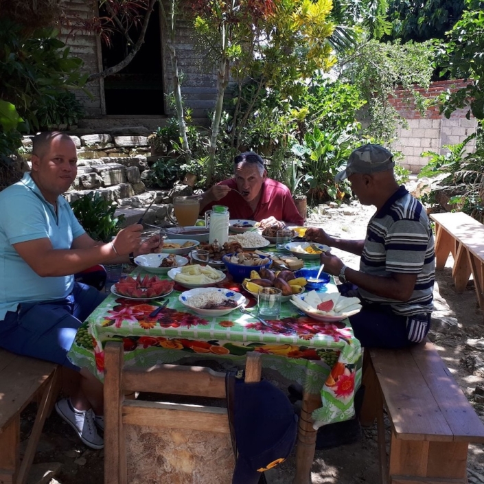 Lunch on the farm is always welcomed